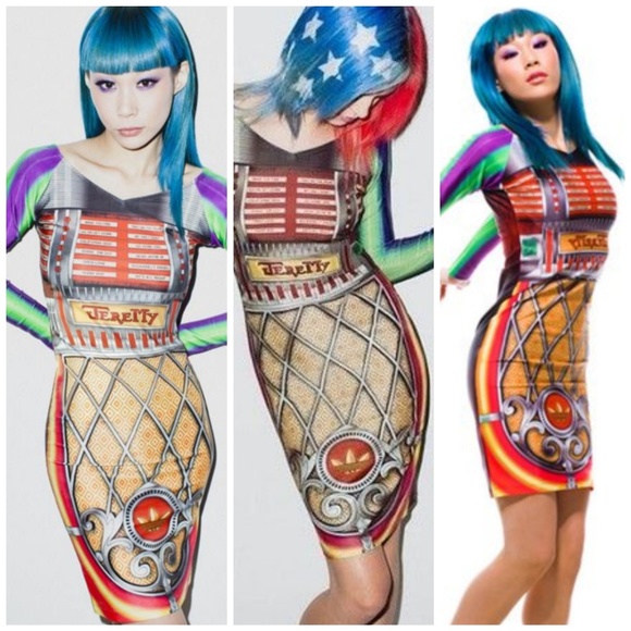 Jeremy Scott x Adidas Dresses & Skirts - Jeremy Scott x Adidas Jukebox Bodycon Dress Med